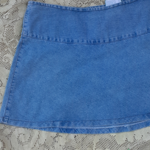 Clesta Bianca jean mini skirt flare Short mini skirt - Picture 2 of 7